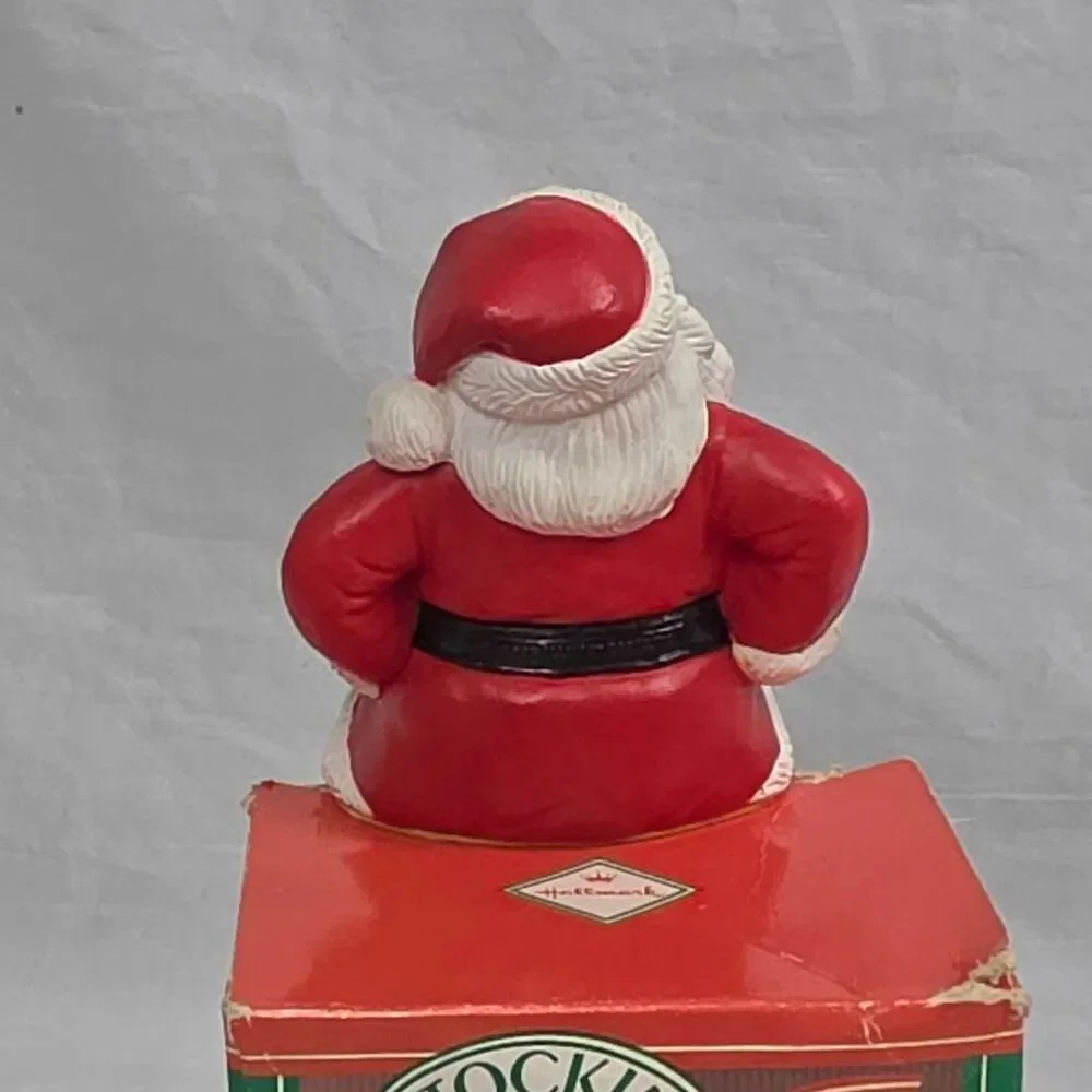 Santa Claus Stocking Hanger Figure w/ Box Holiday Decor